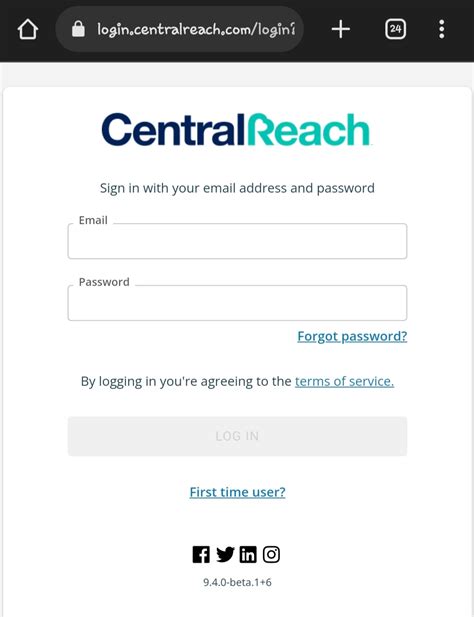 central reach members login issues